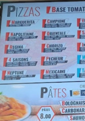 Menu Le neuf deux - Les pizzas, pates et gratins