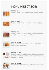 Menu Osaka Bagneux - Menu midi et soir