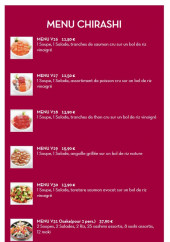 Menu Osaka Bagneux - Menu chirashi