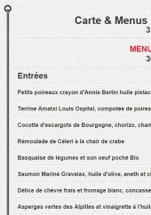 Menu Le Saint Joseph - Les entrées