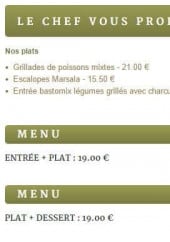 Menu Montecatini - Les plats, menus,...