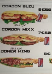 Menu Doner King - Sandwiches suite