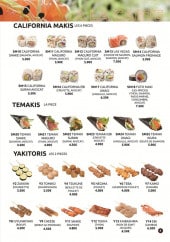 Menu Hoki sushi - Les californias makis, temakis et yakitoris