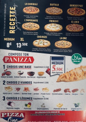 Menu PizzaOne - Les pizzas et panizza personnalisé