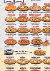 Menu PizzaOne - Les pizzas