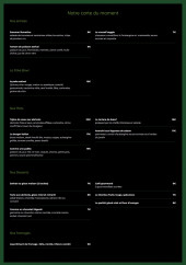 Menu Le Biostrot - La carte