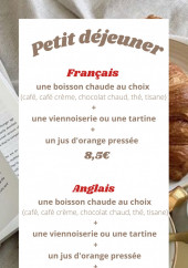 Menu L'Arcouest - Les petits déjeuner