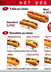 Menu Manhattan Hot Dog - Hot dog et bagel