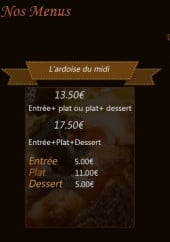 Menu La Casa 28 - Formules