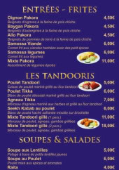 Menu Le Wagon Indien - Les entrées, soupes, ...