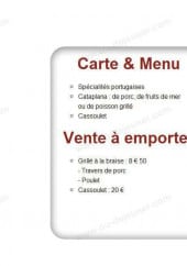 Menu Au Petit Chalet - Quelques extraits de menu du mid