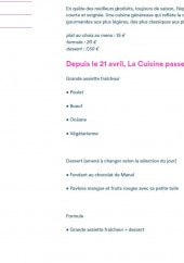 Menu La Cuisine de l'Avant Seine - La carte