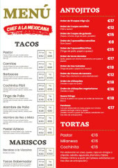 Menu Traiteur mexicain - Les tacos, mariscos et tortas, ...