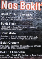 Menu Extra Time - Les bokit&#039;s