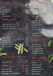 Menu Nem Shop - Soupes, curry vert et pad Thaï,..