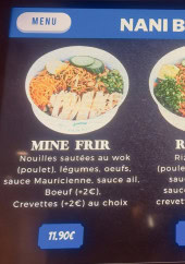 Menu Nani aux saveurs de l’île maurice - Les Nani bowls