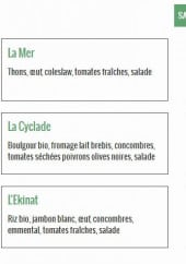 Menu Planetalis - Salades