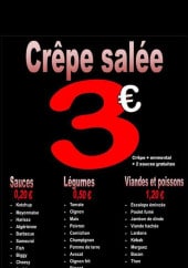 Menu Crêpe Ardella's - Les crêpes salées