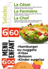 Menu Thaïs burger - Les salades et menu enfant