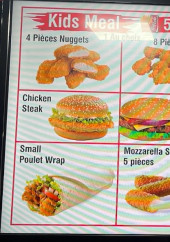 Menu Chicken Hut - Menu et salades