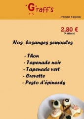 Menu Graff's - Les losanges semoules