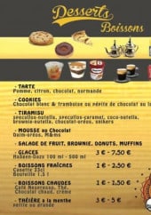 Menu El Battata - Les desserts