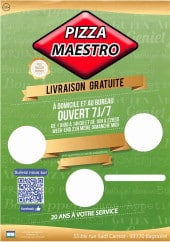 Menu Pizza Maestro - Carte et menu Pizza Maestro Bagnolet