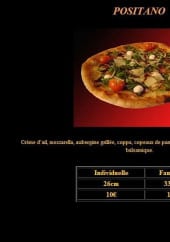 Menu Positano pizz' - positano