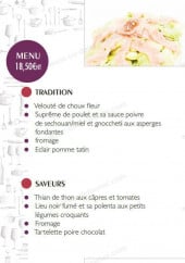 Menu Ateliers gourmands - Le menu 18.50€