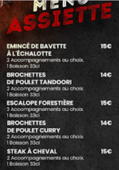 Menu La brasserie française - Les assiettes
