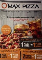 Menu O'max pizza - Carte et menu O'max pizza Saint Denis