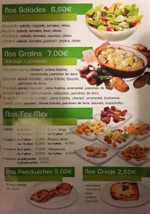 Menu O pizza five - Les salades, gratins, tex mex...