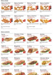 Menu Chicken Shop - Les menus chiken, menus sandwichs