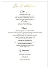 Menu La Tradition - Les entrées, à partager et plats,...