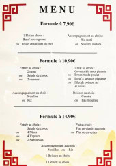 Menu Thé Vert - Les formules