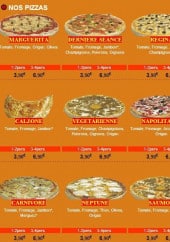 Menu Good Food - Les pizzas: marguerita, regina, calzone ...