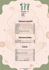 Menu Chez Hanna - Les boissons et extras