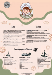 Menu Chez Hanna - Les plats à la carte