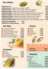 Menu Délices Sucré-Salé - Les salades, pâtes, ...