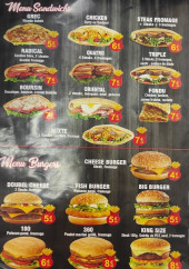 Menu La crêpe - Les sandwichs et burgers