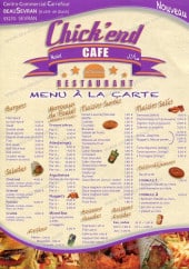 Menu Chick'End Café - A la carte