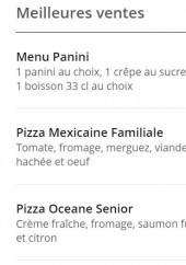 Menu Pizza News - meilleur vente