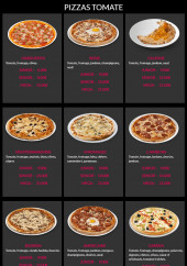 Menu La Tour de Pizz - Les pizzas page 2