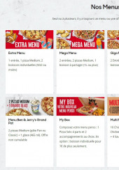 Menu Pizza Hut - Les menus