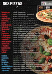 Menu Mister King - Pizzas