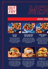 Menu Out Fry - Les plats et burgers