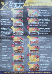 Menu Restaurant Le Pacha. - Les menus