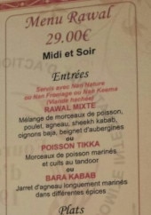 Menu Le Rawal - Menu rawal