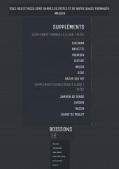 Menu O'tacos - les supplements, boissons et desserts