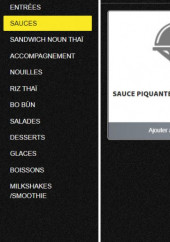 Menu Sah Thai - Les sauces